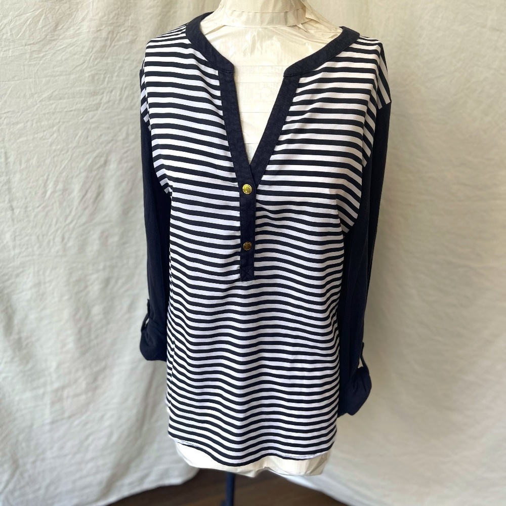Michael Kors mid sleeve blouse shirt Sz L